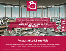 Tablet Screenshot of le5-restaurant.com